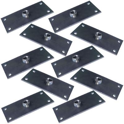 Kit 10 Chapinhas Reta Fixação Pés Palito Rosca 5/16 Zincada