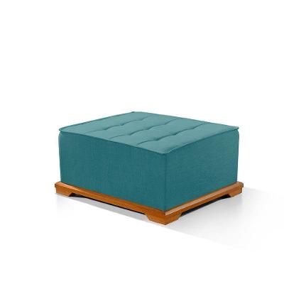 Puff índia Quadrado Em Linho Sofatec Verde
