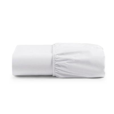 Lençol De Baixo Casal Queen Avulso Com Elástico Primor Percal 400 Fios - Branco