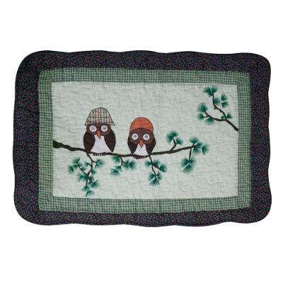 Tapete Patchwork Banheiro Cozinha Corujinha 100% Algodão 61x42 Cm