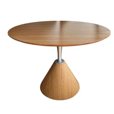 Mesa De Jantar Cone Redonda Masp 90 Cm Tampo Freijó Base Freijó Cor Marrom