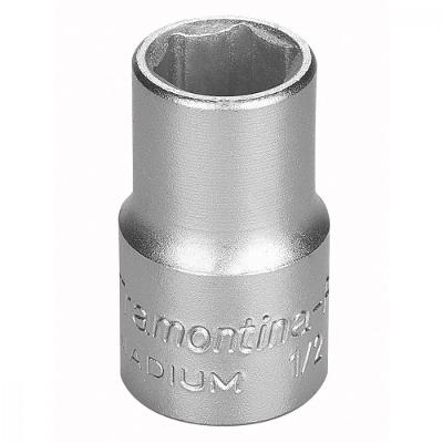 Soquete Sextavado Em Aço Cromo Vanadio 15 Mm - Encaixe 1/2 Tramontina Pro
