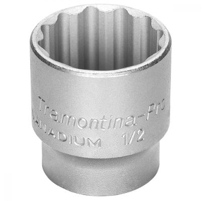 Soquete Estriado Em Aço Cromo Vanadio 22 Mm - Encaixe 1/2