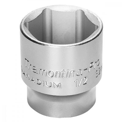 Soquete Sextavado Em Aço Cromo Vanadio 8 Mm - Encaixe 1/2 Tramontina Pro