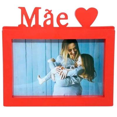 Porta Retrato Mãe 20x15cm Vermelho