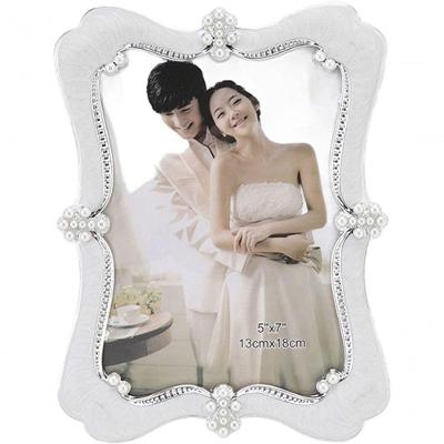 Porta Retrato Branco Decorativo Casamento Festa 15x20cm