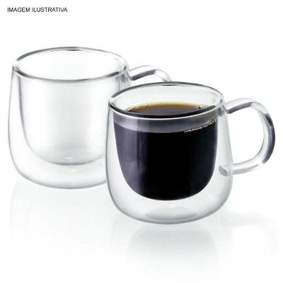 Conjunto De 2 Xícaras Para Café Parede Dupla 80ml