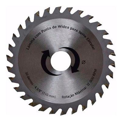Kit 4 Discos De Serra Circular Com 30 Dentes 110mm