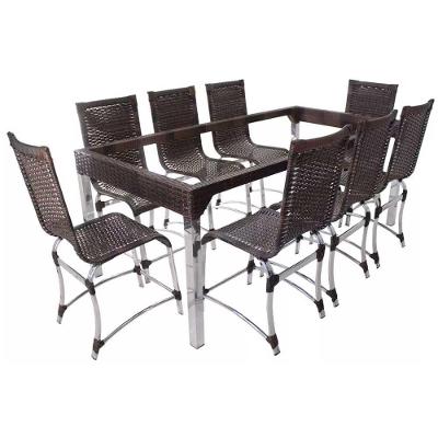 8 Cadeiras E Mesa Haiti Alumínio Cozinha  Argila