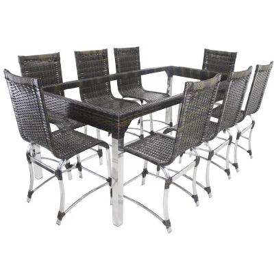 Conjunto De 8 Cadeiras E Mesa De Jantar Haiti  Pedra Ferro
