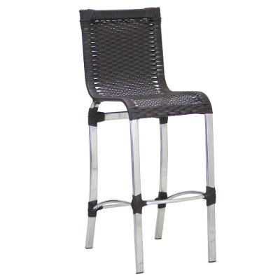 Banqueta Haiti Em Alumínio Balcão, Churrasqueira, Bistrô Tra Preto