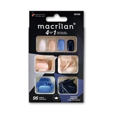 Macrilan Kit Unhas Médias 4 Cores C-96 Unidades Uk105