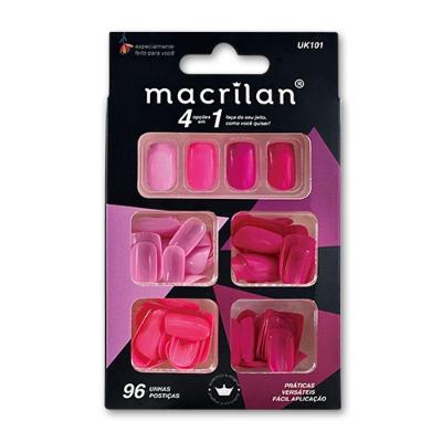 Macrilan Kit Unhas Médias 4 Cores C-96 Unidades Uk101