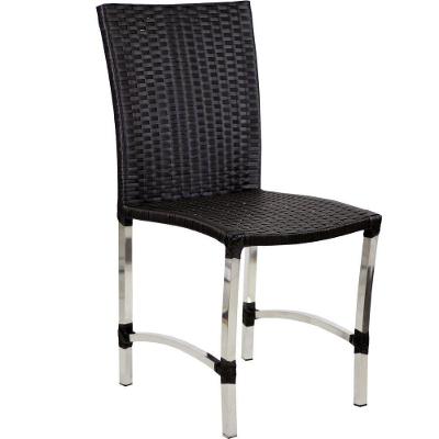 Cadeira De Alumínio Para Mesa De Jantar  Preto