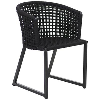 Cadeira Corda Náutica Bali Alumínio  Preto
