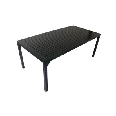 Mesa Retangular Haiti Com Tampo Ripado  Preto