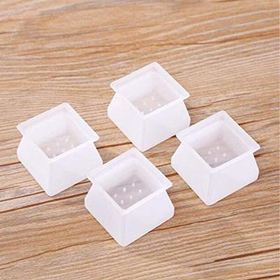 Kit 4 Protetor Pé De Cadeira Poltrona Sofá Anti Risco Anti Ruídos De Silicone quadrado