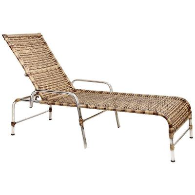 Espreguiçadeira Catar Alumínio Para Piscina  Capuccino