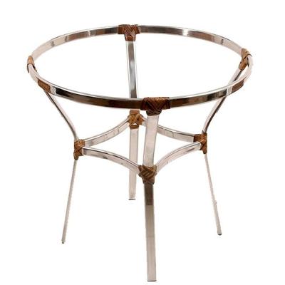 Mesa Ascoli Em Alumínio 70cm Altura X 80cm  Capuccino