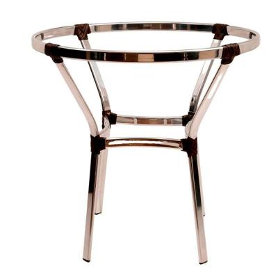 Mesa Ascoli Em Alumínio 70cm Altura X 80cm  Pedra Ferro