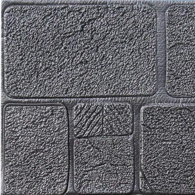 Painel Placa 3d Auto Adesivo Tijolinho Pedras Preto 70x70cm