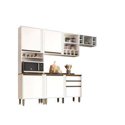 Armário De Cozinha Completo 4 Peças Perola Salleto Branco
