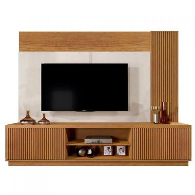 Home Rack Painel Valencia Ripado 2 Portas Tv 75 Mavaular Naturalle - Off White