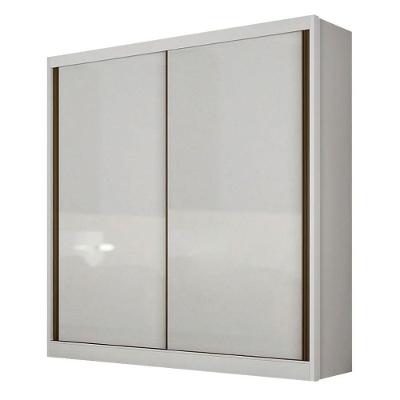 Guarda Roupa Solteiro 2 Portas 3 Gavetas Virtus 100% Mdf Branco