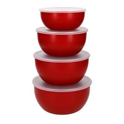 Conjunto De 4 Tigelas Cozinha Luxo Vermelho Kitchenaid