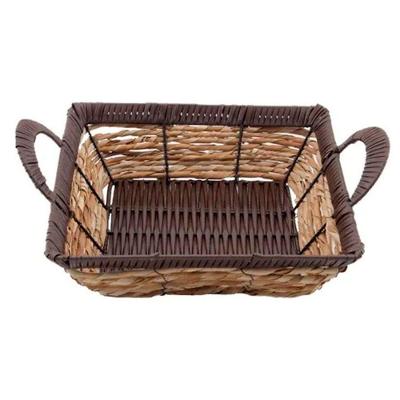 Cesto Multiuso Porta Frutas Palha Fruteira Com Alça 32cm