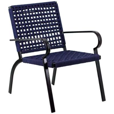 Poltrona Corda Náutica Portrico Alumínio  Azul
