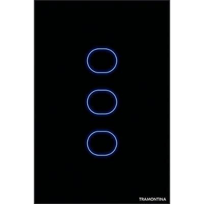 Interruptor Touch Smart Tramontina Preto 3 Canais Tramontina