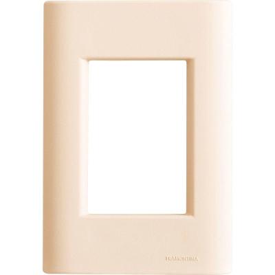 Placa 3 Postos 4x2 Tramontina Giz Nude Soft Touch Sem Suporte Tramontina