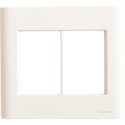 Placa 6 Postos 4x4 Tramontina Giz Branca Soft Touch Suporte Tramontina