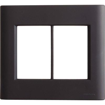 Placa 6 Postos 4x4 Tramontina Giz Preta Soft Touch Sem Suporte Tramontina