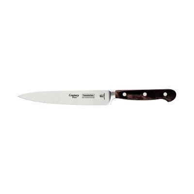 Faca Utility Tramontina Century Wood Aço Inox Cabo De Madeira Tratada Castanho 6pol Tramontina