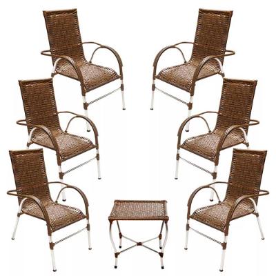 Jogo 6 Cadeiras E Mesa De Centro Vênus  Argila