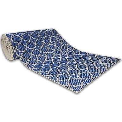 Tapete Passadeira Emborrachada Pvc Antiderrapante 0,65x3,00m Azul Azulejo