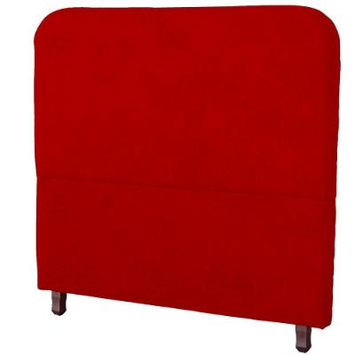 Cabeceira Casal Estofada Para Cama Box Lizza Veludo Cor Vermelho
