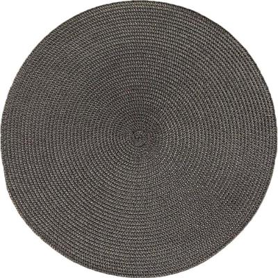 Kit 6 Americano Requinte Liso Para Mesa Redondo 38cm Chumbo