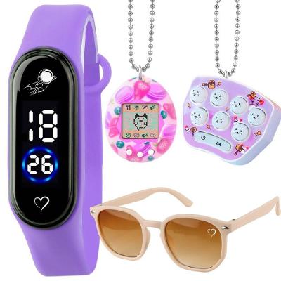 Chaveiro Popit + Bichinho Virtual + Relógio Digital + Oculos