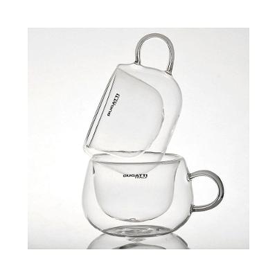 Conjunto De Xícaras De Chá Parede Dupla Com Alça 200ml - Bugatti