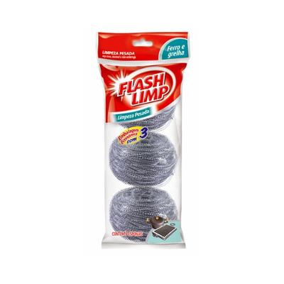 Pack Esponjas Para Limpeza Pesada 3un - Flashlimp