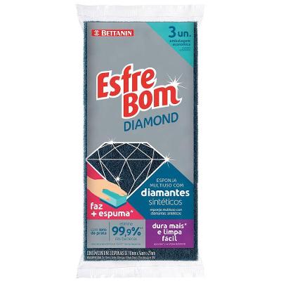 Pack De Esponjas Diamond Esfrebom 3un - Bettanin