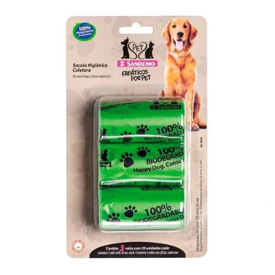 Conjunto De Sacolas Higiênicas Coletoras Pet Verdes 4l - Sanremo