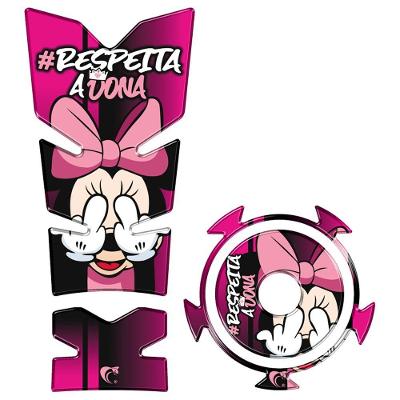 Kit Protetor Tanque E Bocal Adesivo Moto Yamaha Fz15 Minnie Cor Rosa