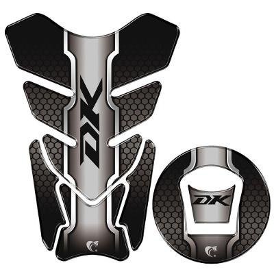 Protetor De Tanque Adesivo Moto Haojue Dk 150 Preto Cor Preto