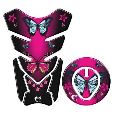 Protetor Tanque E Bocal Adesivo Moto Honda Até 2017 Borboleta Cor Rosa
