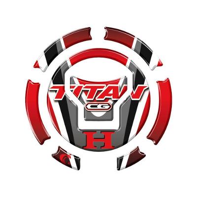 Adesivo Resinado Protetor Bocal Cg Titan Ano Acima 2018 Vermelho Cor Vermelho