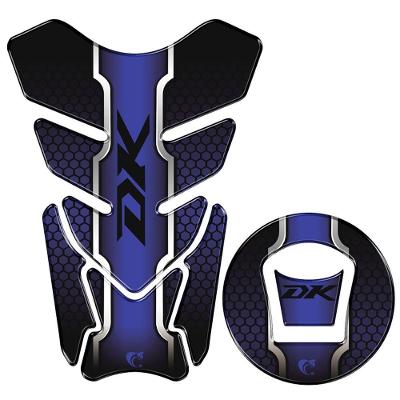 Adesivo Resinado Protetor Tanque E Bocal Moto Haojue Dk 150 Azul Cor Azul